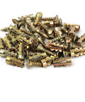 Beefy Concrete Anchors and Screws Kit for Hollow Wall Drywall Fasteners 50 sets, galvanized iron expansion tubes and screws