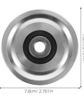 Beefed-Up Aluminum Alloy Pulley Wheel For Cable Machine Attachments Heavy-Duty Fitness Gear Bearing System Strength Training For Gym And Home Use Outer Diameter 70mm, 70mm silver pulley wheel