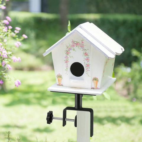 4 Pack Bird House Mounts For Fence And Deck All In One Kit, No Fuss Easy Install Adjustable Heavy Duty Clamp On Shelf Brackets With Screws, Bird Feeder Brackets For Garden Backyard Patio Tree Outdoor Decor