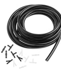 Dead Straight Four Meter Windshield Washer Hose Kit With Twelve Secure Gaskets And Tough Rubber Wiper Fluid Tubing That Handles Daily Spraying Without Any Drama For Stress Free Auto Upkeep with black tubing and connectors.