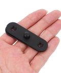 Hidden Stainless Steel Door Hinges Black Concealed Design Heavy Duty Pivoting Hardware in hand, close-up view