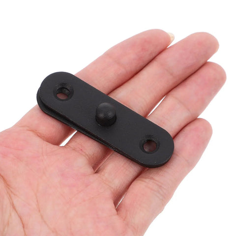 Black Stainless Steel Hidden Pivot Hinges For Windows And Doors, Concealed Design shown in hand, highlighting durability and size