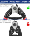 Heavy Duty Cable Cutter For Hard Wire Ropes And Aircraft Cables, Seven And A Half Inch Chrome Vanadium Steel Jaw, with safety lock