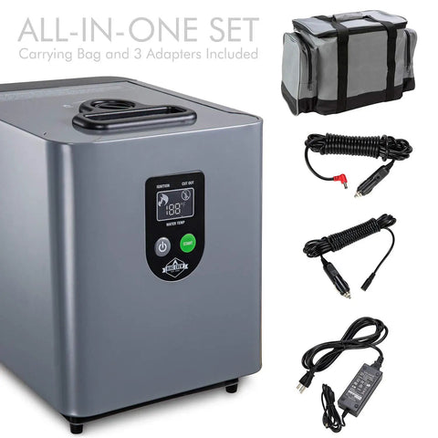 Portable Propane Water Heater And Shower Pump For Camping And Outdoors, Instant Hot Water With LCD Auto Safety Shutoff, Compact Outdoor Shower System With Carry Case, Adjustable Temperature, Hand Faucet, And Flexible Shower Head For Dishes And Cleanup