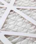 Close-up of 20x20x2 MERV 10 Furnace Filter 12 Pack For Home HVAC High Efficiency Air Filtration Actual Size 19.5x19.5x1.75 Inches