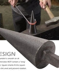 Anvil Mandrel Forming Cone For 1 Inch Hardy Hole used in metal shaping with hammer for precise curves, durable steel cone.