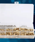Hex Standoff Spacer Kit With 300 Pieces In Brass And Plated Iron, Multipurpose Mounting Pillars For Motherboard And Electronics DIY Projects
