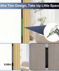Ultra Thin No Drill Magnetic Cabinet Catch 15 Pack In Black Stainless Steel Heavy Duty Magnetic Latch showing ultra-thin design