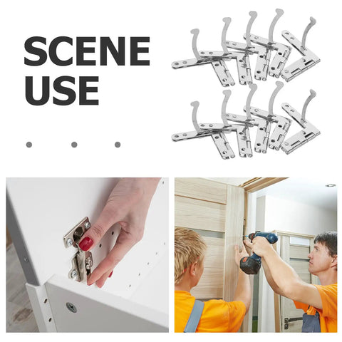 Scene use of 20Pcs 92 Degree Quadrant Lid Hinges 31x36mm Heavy Duty Folding Stay Hinges for DIY projects and cabinet installation