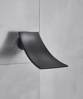 UMJIGF Shower System Black Shower Faucet Set with Led Digital Display, sleek curved black wall mount for modern bathrooms.