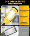 Built Tough 24W LED Work Light With 3000LM Output Dual 1500LM And 3000LM Settings Handheld Underhood Trouble Light feature comparison
