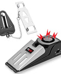 Door Stop Alarm And Hotel Door Lock Dual Protection Security Kit Portable Pocket Door Stopper Self Defense Tool