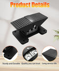 Five Way Three Position Pneumatic Foot Valve With One Quarter Inch NPT Thread Rubber Nonslip Pedal Switch in black detail
