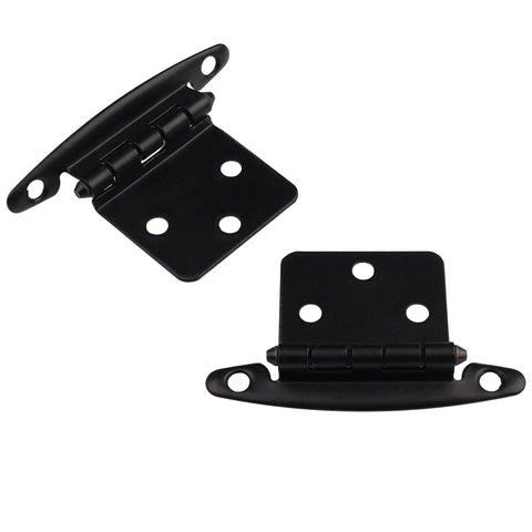 Free Swinging Non Self Closing Overlay Face Frame Cabinet Hinges Black 50 Pack 25 Pairs For Kitchen Cabinets Matte Black