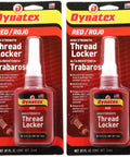 Red High Strength Threadlocker For Large Fasteners Two Pack 0.81 Oz Bottles shown in packaging