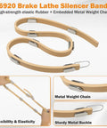 Brake Lathe Silencer Band For Ventilated Rotors Replacement Part Beefed-Up Quieting showing rubber band with metal weight chain