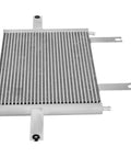 Must-Have Three Row Aluminum Transmission Oil Cooler For Ford F250 F350 F450 Super Duty 2003-2010 Black High Flow Heavy Duty Heat Reducer Upgrade That Slays Hot Temps, front view