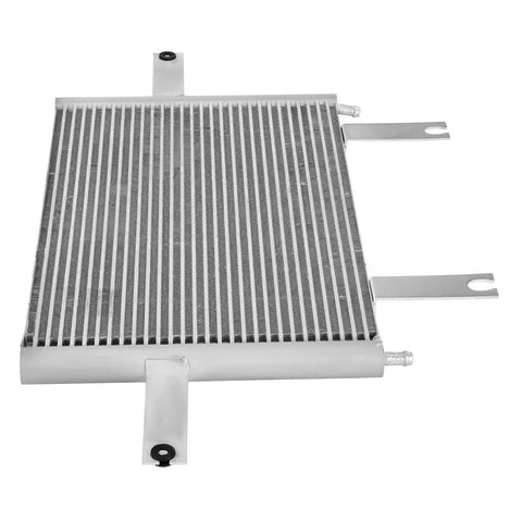 Must-Have Three Row Aluminum Transmission Oil Cooler For Ford F250 F350 F450 Super Duty 2003-2010 Black High Flow Heavy Duty Heat Reducer Upgrade That Slays Hot Temps, front view