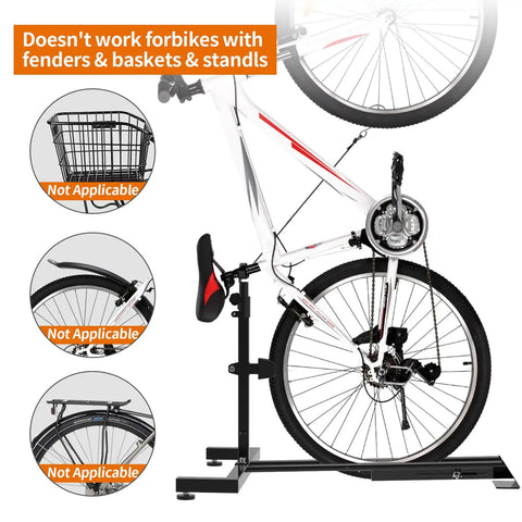 Vertical Bike Rack For Garage And Indoor Storage, Space Saver Bike Stand with Adjustable Track for Bikes without Fenders