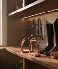 Horse tack room with Riding Foot Holder Aluminum Foot Plate 120mm Wide Anti Slip Surface with Smooth Finish on shelf