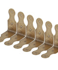 6 Pack L-Shaped Brass Corner Protectors For Storage Boxes And Coffee Tables, Antique Vintage Metal Edge Guards, golden finish
