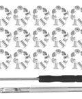 Dope M5 Iron Chicago Screws For Bag Repair And Jean Fastening 110 Piece Heavy Duty Rivet Hardware Set For DIY crafting, showing assortment of screws and a screwdriver.