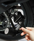 Heavy Duty Iron Chain Tensioner Kit For Off Road Motorcycles Upgrades Ride Stability And Safety With Durable Roller Guide For Smoother Performance And Reliable Daily Use installed on motorcycle chain