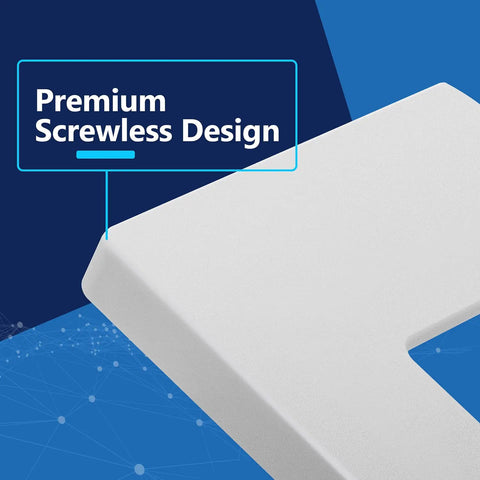 Matte White Screwless Decorator Switch Cover 1-Gang Wall Plate Mid Size 4.88 By 3.11 In Thermoplastic UL Listed close-up design