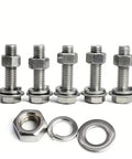 All In One 496 Piece Stainless Steel Hex Head Bolt And Nut Kit For Home Shop And Auto Use with bolts and washers displayed