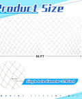 Boat Safety Lifeline Netting For Sailboats, nylon guardrail deck netting, 50x2 ft with 2.4 inch mesh detail.