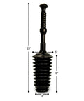 Heavy Duty Toilet Plunger Kit With Tall Bucket Black Air Release Valve And 8 Cup Water Displacement For Quick Unclogging