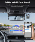 A229 Plus Dual Dash Cam Front And Rear With STARVIS 2 Sensors HDR 2 Channel 1440P Front And 1440P Rear Video 5GHz WiFi setup