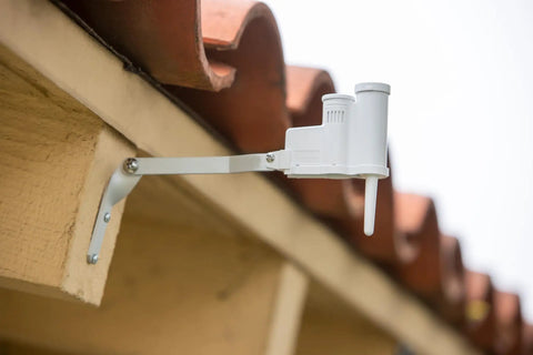 Wireless Rain Sensor System With Automatic Sprinkler Shutoff Mounts To Gutter Or Wall Compatible With Most Irrigation Controllers