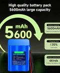 12V 5600mAh Lithium Battery With Charger And Bare Leads For DIY Projects, RC Cars, Robots, Blue Battery Pack