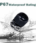 Beefy Waterproof Nylon Cable Glands With Multi Hole Insert For Electrical Enclosures, 3 Holes, Pack Of 3, IP67 Rated, in water splash
