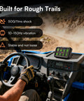 RGB 8 Gang Switch Panel With Momentary Toggle And Pulsed Memory on vehicle dashboard in rugged terrain