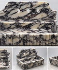 Straight Up Premium Calacatta Viola Marble Wall Mount Bathroom Sink with ridged edges, size 30x20x15 cm for modern bathrooms.