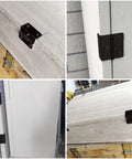 Set Of Four Sweet Vintage Half Surface Hinges For Cabinets And Doors Heavy Duty Rust Proof Steel Hardware With Silky Smooth Action Fast Easy Diy Mounting For Furniture Builds on various wooden surfaces.
