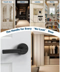 Matte Black Dummy Interior Door Handle Set Two Pack For Non Latching Doors Easy One Sided Install No Fuss Modern Interior Door Hardware For Home Improvement And Quick Upgrades on French door and closet