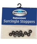 Durable Rubber Surcingle Stoppers 10 Pack Black For Secure Grip Easy Setup And Versatile Use In Riding Training Exercising Trail Work