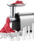 Heavy Duty Electric Meat Grinder With Sausage Stuffer Kit 3200W Peak 300W Rated Includes 3 Sausage Tubes 2 Blades 3 Plates