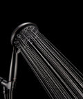 Six Spray Handheld Shower Head With High Pressure Power Rain Massage Settings Shampoo Rinse Water Saving Mode Oil Rubbed Bronze Finish Brass Swivel Bracket Extra Long Stainless Steel Hose Five Inch Head