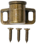 Magnetic Door Catch Zinc Alloy With Super Strong Hold For Cabinets Cupboards Closets Wardrobes And Sliding Doors Green Bronze Finish No Fuss Install Stays Put Includes Screws close view