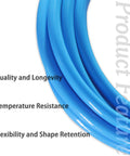 Blue polyurethane air hose coil, 8mm outer diameter, 5mm ID, 10m length.