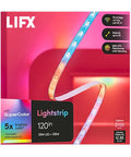 Product packaging for Supercolor Smart LED Strip Lights 10 Foot Kit with Multizone RGB And Tunable White, showing lightstrip design.