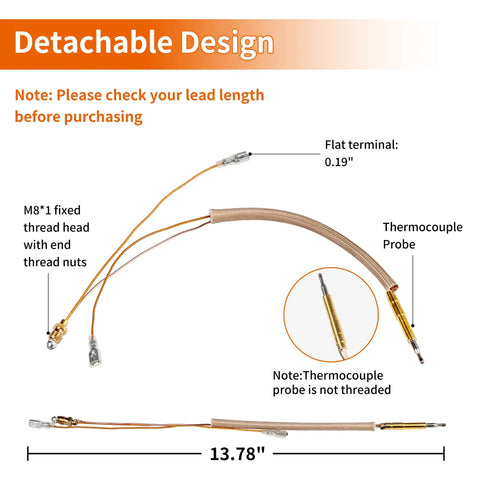 Repair Kit With Thermocouple And Safety Tilt Switch For Outdoor Propane Heaters Replacement Parts For Glass Tube Pyramid