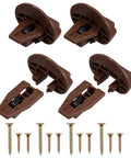 4Pcs Drawer Glide Kit For Dresser And Cabinet Reliable Quick Installation Drawer Hardware with screws in coffee color