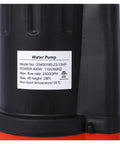 Heavy Duty Submersible Sump Pump 1/3HP 2500GPH Hauls Water Smooth With 10 Ft Cord showing specifications on label.