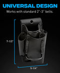 Heavy Duty Leather Tool Pouch With Hammer Holder And Kevlar Stitching Built For Belt Use Top Grain Oil Tanned Leather Tool Organizer