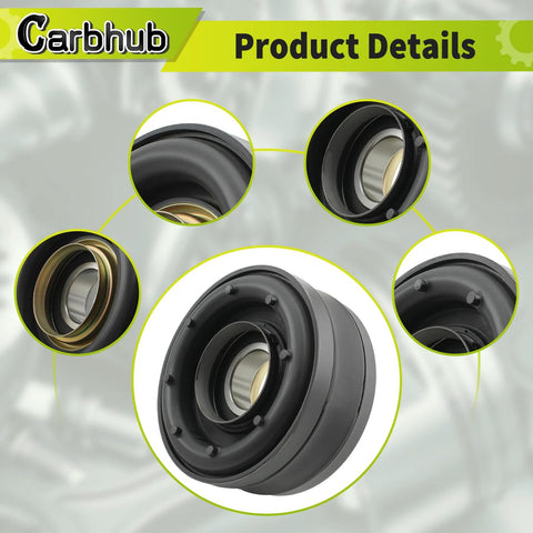Direct Fit Drive Shaft Center Support Bearing For Nissan Infiniti Pathfinder Frontier D21 Pickup Replacement Bearing With Part Numbers 3752141L28 C7521W1085 3752141L25 37521W1025 37521W1027 close-up view
